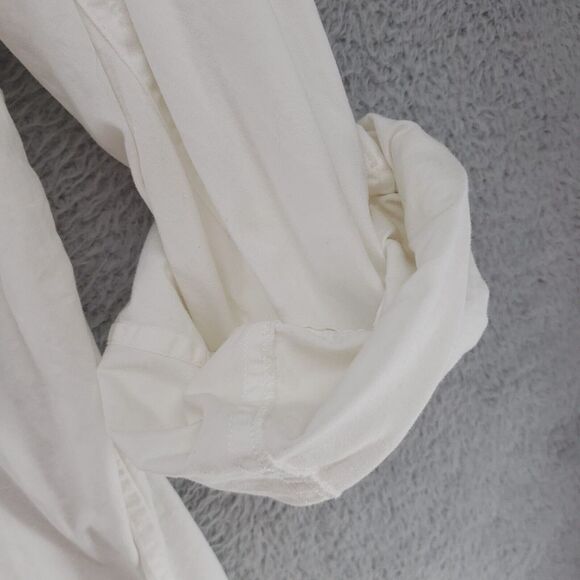 Converse One Star Button Up Shirt Mens XL Ivory Long Sleeve Thick Casual - Picture 9 of 16